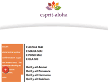 Tablet Screenshot of esprit-aloha.com
